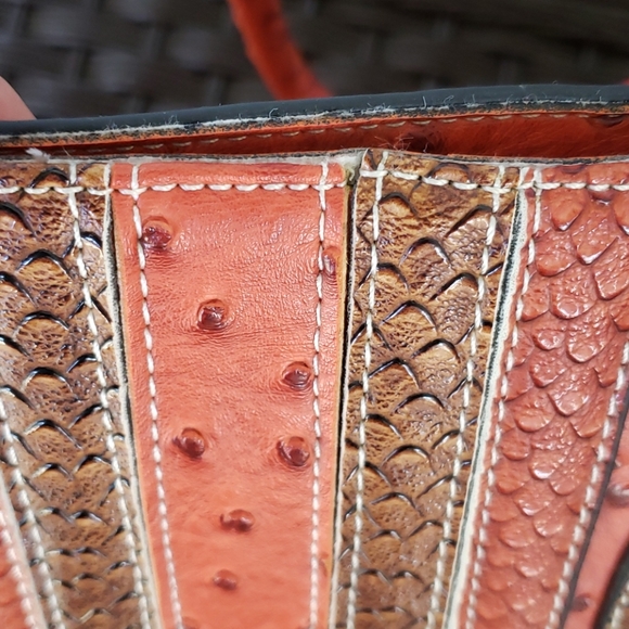 Orange Purse. SJS Handbag Woman Leather - Picture 12 of 16